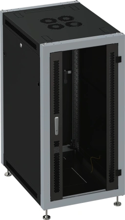 Шкаф серверный Sysmatrix (SL 6822.912) напольный 22U 600x800мм пер.дв.стекл задн.дв.перфор. 800кг черный 650мм 59кг 1100мм IP20 металл