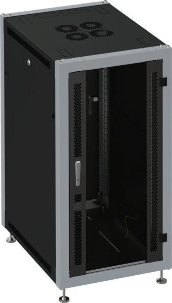 Шкаф серверный Sysmatrix (SL 6822.912) напольный 22U 600x800мм пер.дв.стекл задн.дв.перфор. 800кг черный 650мм 59кг 1100мм IP20 металл