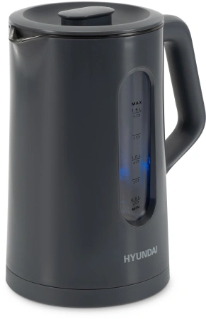 Чайник Hyundai HYK-G4508 1.5л. 1700Вт серый/прозрачный (стекло)