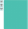Папка на 2-х кольцах Бюрократ Pastel PAST0812/2RGRN A4 пластик 0.5мм кор.27мм торц.карм с бум. встав мятный