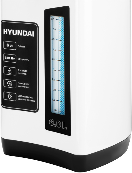 Термопот Hyundai HYTP-3850 6л. 750Вт белый/черный