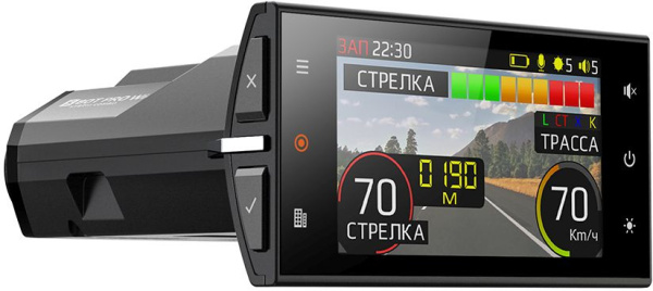 Видеорегистратор с радар-детектором Silverstone F1 Hybrid S-Bot Pro Wi-Fi GPS ГЛОНАСС черный