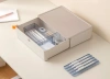 Короб для хранения Deli XDM31grey 1 выдвижной ящик 250x220x125мм 3 разделителя серый пластик