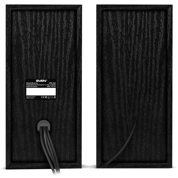 Колонки Sven SPS-603 2.0 черный 6Вт