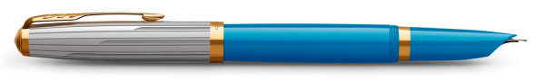 Ручка перьев. Parker 51 Premium (CW2169078) Turquoise GT F сталь нержавеющая подар.кор.