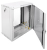 Шкаф коммутационный ЦМО ШРН-ЭКОНОМ (ШРН-Э-12.350) настенный 12U 600x350мм пер.дв.стекл 85кг серый 300мм 15.84кг 180град. 608мм IP20 металл