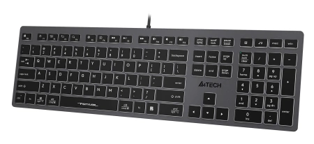Клавиатура A4Tech Fstyler FX60 серый USB slim LED (FX60 GREY / WHITE)