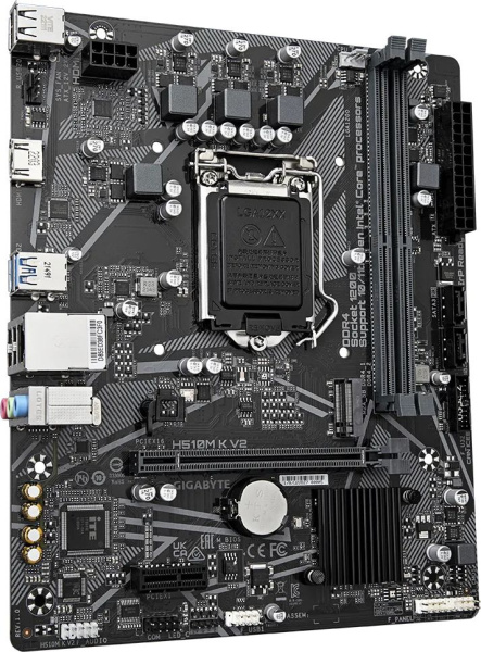 Материнская плата Gigabyte H510M K V2 Soc-1200 Intel H470 2xDDR4 mATX AC`97 8ch(7.1) GbLAN+HDMI