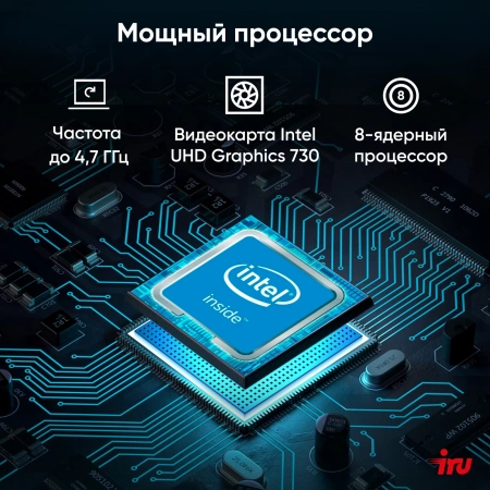 Моноблок IRU 23IM 23.8" Full HD i5 12450H/16Gb/SSD512Gb UHDG 730/noOS/черный 1920x1080
