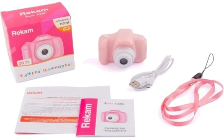 Фотоаппарат Rekam iLook K330i розовый 20Mpix 2" 720p microSDHC CMOS/Li-Ion