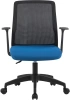 Кресло Cactus CS-MC222-BKBL черный сиденье темно-синий сетка/ткань низк.спин. крестов. пластик пластик черный