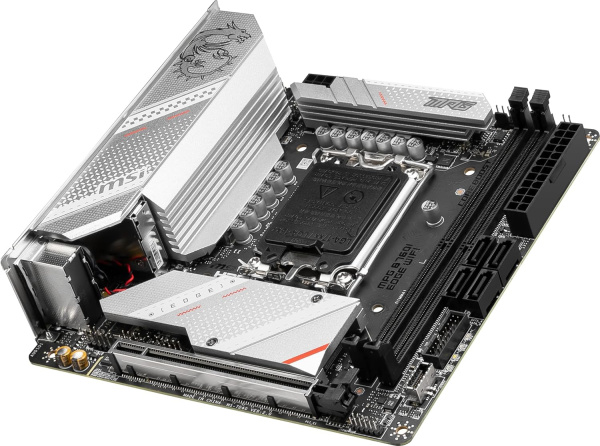 Материнская плата MSI MPG B760I EDGE WIFI Soc-1700 Intel B760 2xDDR5 mini-ITX AC`97 8ch(7.1) GbLAN+H