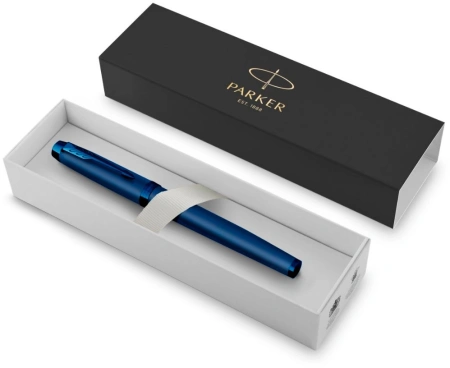 Ручка перьев. Parker IM Monochrome F328 (2172963) Blue PVD F сталь нержавеющая подар.кор.