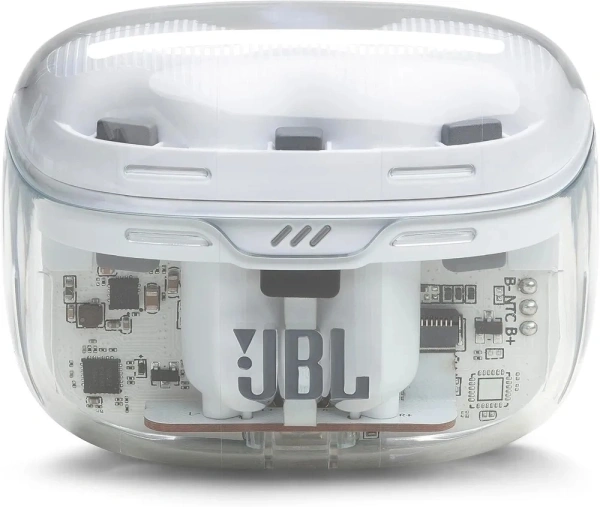 Гарнитура внутриканальные JBL Tune Beam Ghost белый беспроводные bluetooth в ушной раковине (JBLTBEAMGWHT)