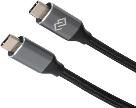 Кабель Digma D-Type-C-USB3.2-2m D-TYPE-C-USB3.2-100W-4K-2M 2м черный