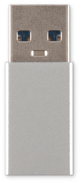 Адаптер Buro ver2.0 USB A(m) USB Type-C (f) (BU-USB2-AM-CF) серебристый
