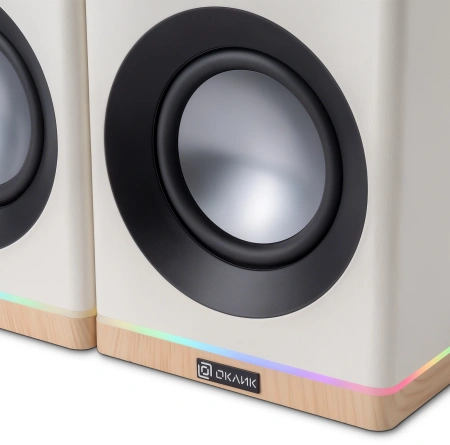 Колонки Оклик OK-605A 2.0 белый 60Вт BT