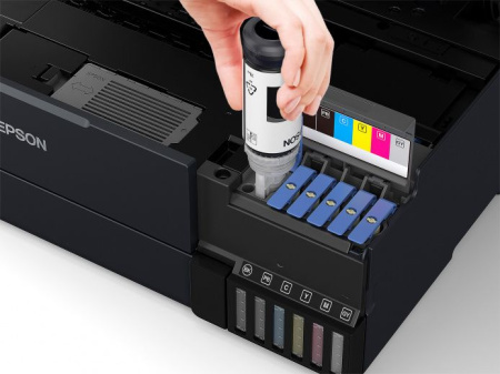 МФУ струйный Epson L8180 (C11CJ21403) A3 Duplex Net WiFi USB RJ-45 черный