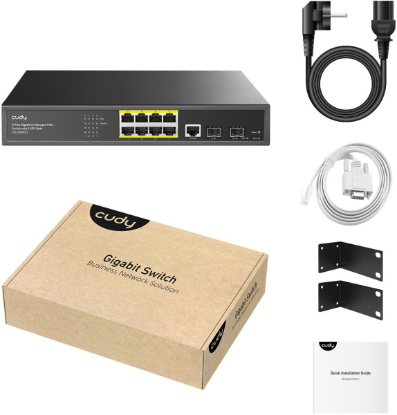 Коммутатор Cudy GS2008PS2 8x1Гбит/с 2SFP 8PoE 8PoE+ управляемый