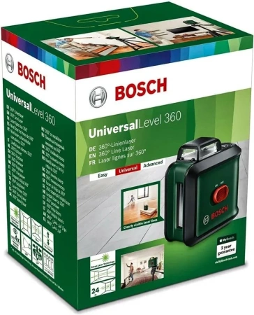 Нивелир лазерн. Bosch UniversalLevel 360 2кл.лаз. 540нм цв.луч. зеленый 2луч. (0603663E00)