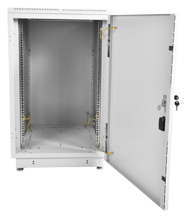 Шкаф коммутационный ЦМО (ШТК-М-22.6.6-3ААА) напольный 22U 600x600мм пер.дв.металл металл 2 бок.пан. 330кг серый 55кг 1140мм
