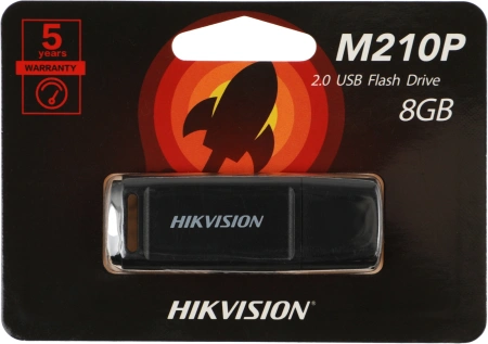 Флеш Диск Hikvision 8GB M210P HS-USB-M210P/8G USB2.0 черный