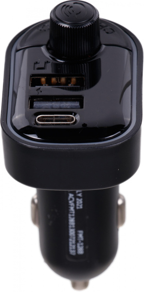Автомобильный FM-модулятор ACV FMT-128B черный MicroSD BT USB (38762)