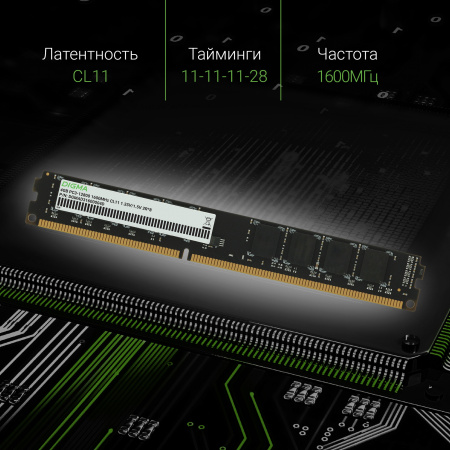 Память DDR3 4Gb 1600MHz Digma DGMAD31600004D RTL PC3-12800 CL11 DIMM 240-pin 1.5В dual rank Ret