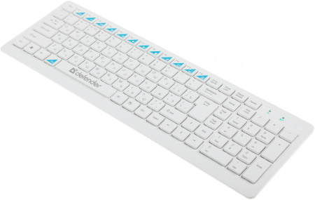 Клавиатура + мышь Defender Skyline 895 клав:белый мышь:белый USB беспроводная slim Multimedia (45895)