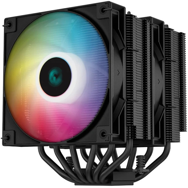 Устройство охлаждения(кулер) Deepcool AG620 Bk ARGB Soc-AM5/AM4/1151/1200/2066/1700 4-pin 15-29dB Al