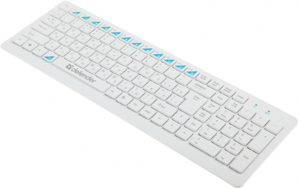 Клавиатура + мышь Defender Skyline 895 клав:белый мышь:белый USB беспроводная slim Multimedia (45895)
