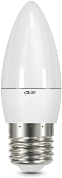 Лампа светодиодная Gauss 9.5Вт цок.:E27 свеча 220B 4100K св.свеч.бел.нейт. (упак.:10шт) (103102210)