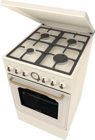 Плита Газовая Gorenje GGI5BCLI бежевый (металлическая крышка) реш.чугун