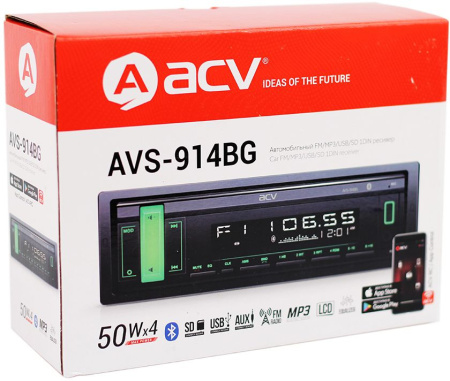 Автомагнитола ACV AVS-914BG 1DIN 4x50Вт