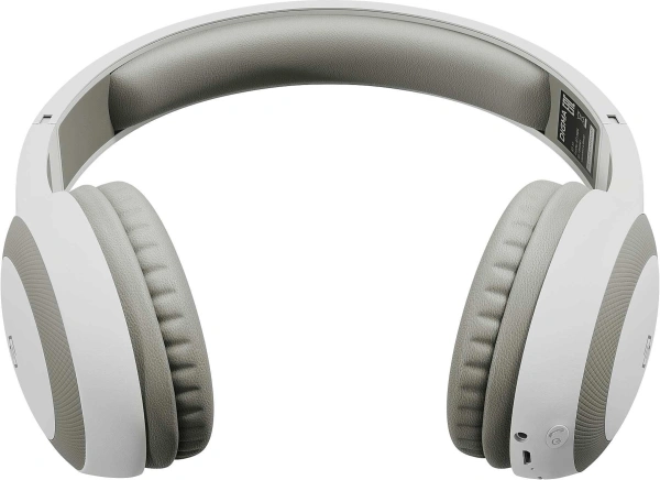Гарнитура накладные Digma BT-15 белый/серый беспроводные bluetooth оголовье (BT-15W)
