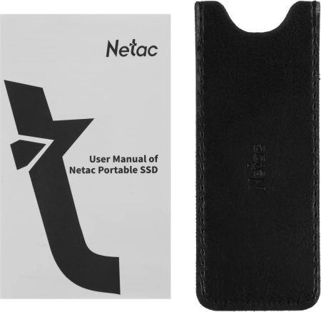 Накопитель SSD Netac USB-C 2Tb NT01ZSLIM-002T-32BK Z Slim 1.8" черный
