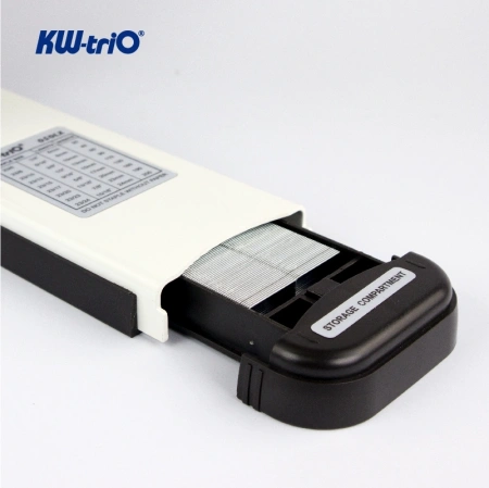 Степлер мощный Kw-Trio 050LX 23/6 23/8 23/10 23/13 23/15 23/17 23/20 23/23 (200листов) снижение усилия черный 100скоб металл коробка