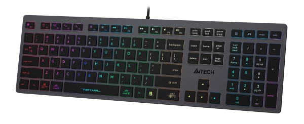 Клавиатура A4Tech Fstyler FX60 серый USB slim LED (FX60 GREY / NEON)
