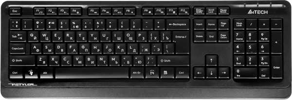 Клавиатура + мышь A4Tech Fstyler FG1012 клав:черный/серый мышь:черный USB беспроводная Multimedia (FG1012 BLACK)