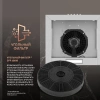 Вытяжка каминная Weissgauff Box 40 PB нержавеющая сталь управление: кнопочное (1 мотор)