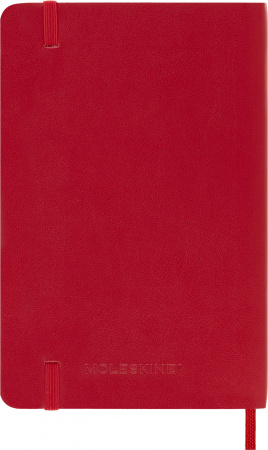 Блокнот Moleskine CLASSIC SOFT QP611F2 Pocket 90x140мм 192стр. линейка мягкая обложка красный