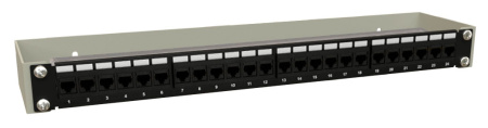 Кронштейн телекоммуникационный Hyperline BW19-1U-110F-RAL7035 настен. 1U 19" 110мм нагр.:15кг серый