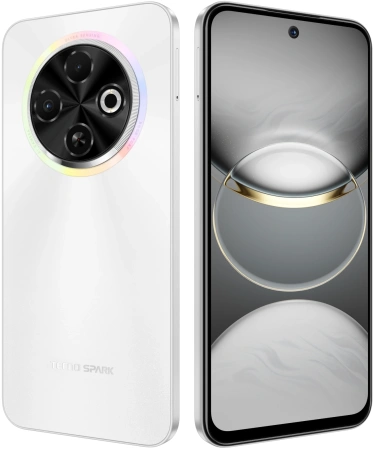Смартфон Tecno Spark 30C 128Gb 6Gb белый моноблок 3G 4G 2Sim 6.67" 720x1600 Android 14 48Mpix 802.11 a/b/g/n/ac NFC GPS GSM900/1800 TouchSc Protect VidConf FM microSD max1024Gb