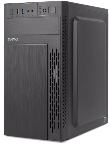 Корпус Digma DCC-MN301 черный без БП mATX 2xUSB2.0 audio