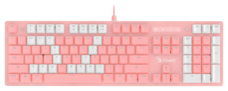 Клавиатура A4Tech Bloody B800 Dual Color механическая розовый/белый USB for gamer LED