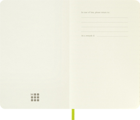Блокнот Moleskine CLASSIC SOFT QP611C2 Pocket 90x140мм 192стр. линейка мягкая обложка лайм