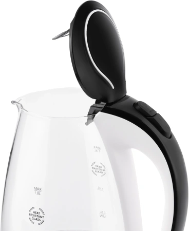 Чайник электрический Vitek VT-7027 1.8л. 2200Вт черный корпус: стекло