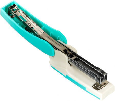 Степлер ручной Kw-Trio 055G9BLUE 24/6 26/6 (20листов) снижение усилия голубой/белый 100скоб металл коробка