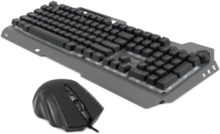 Клавиатура + мышь Оклик 700GMK клав:черный мышь:черный USB Multimedia LED (1533156)