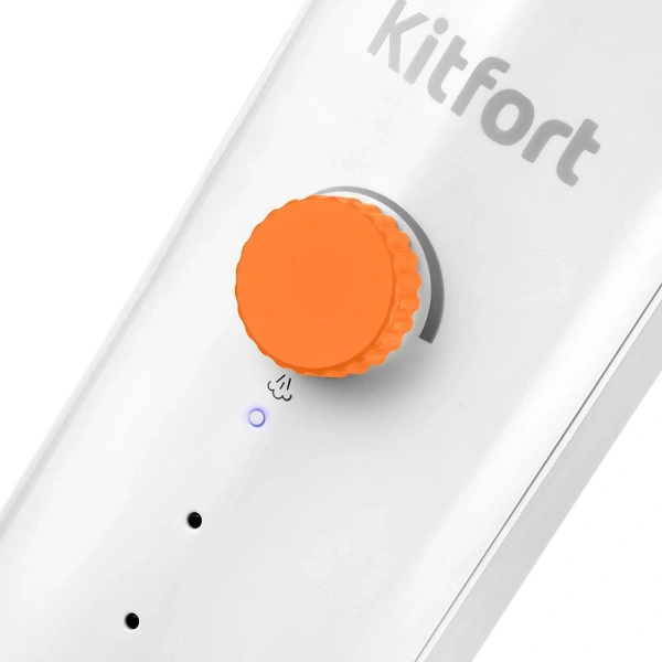 Швабра паровая Kitfort КТ-1048-2 1300Вт белый/оранжевый